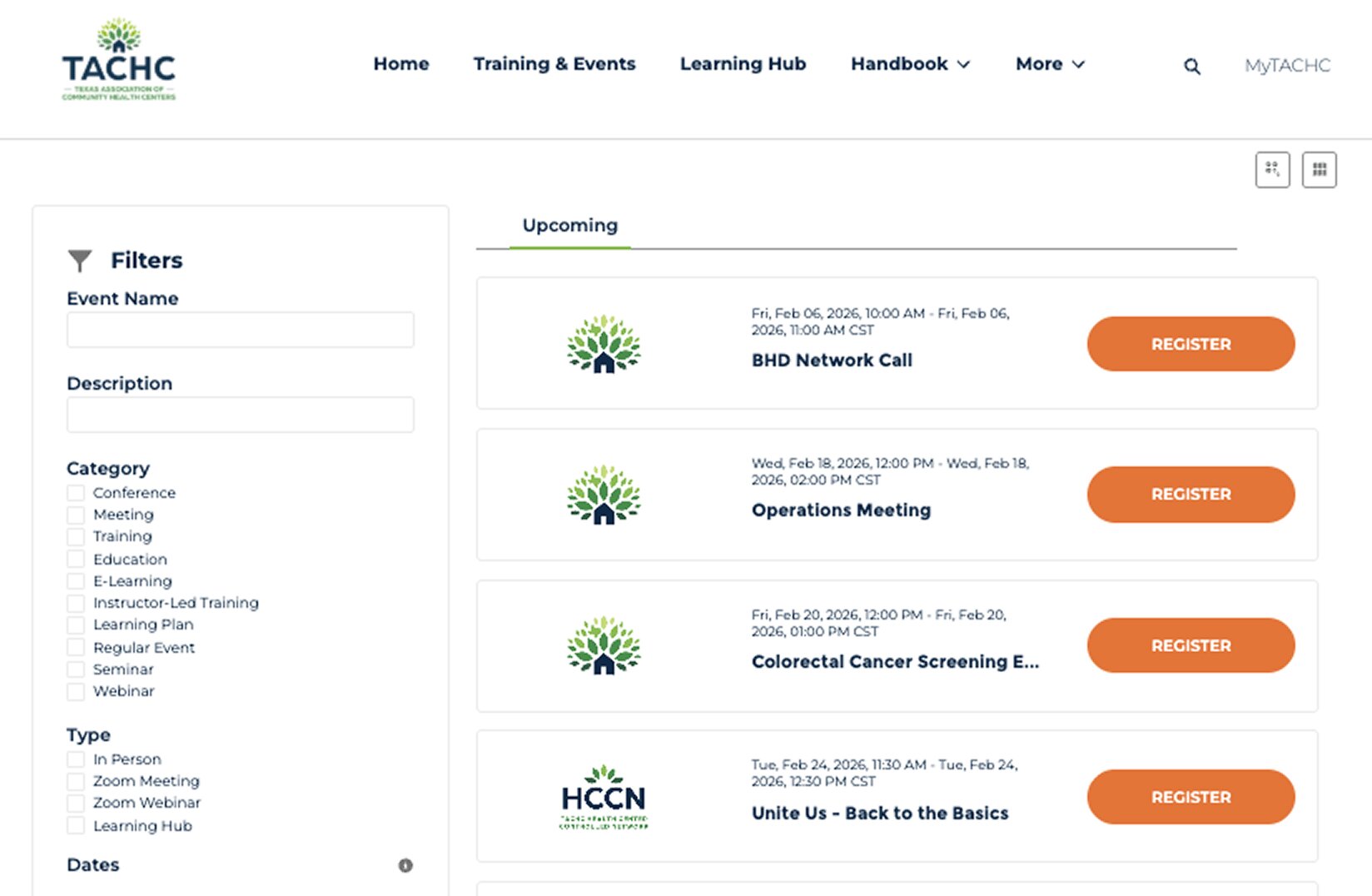 TACHC Training & Events Calendar